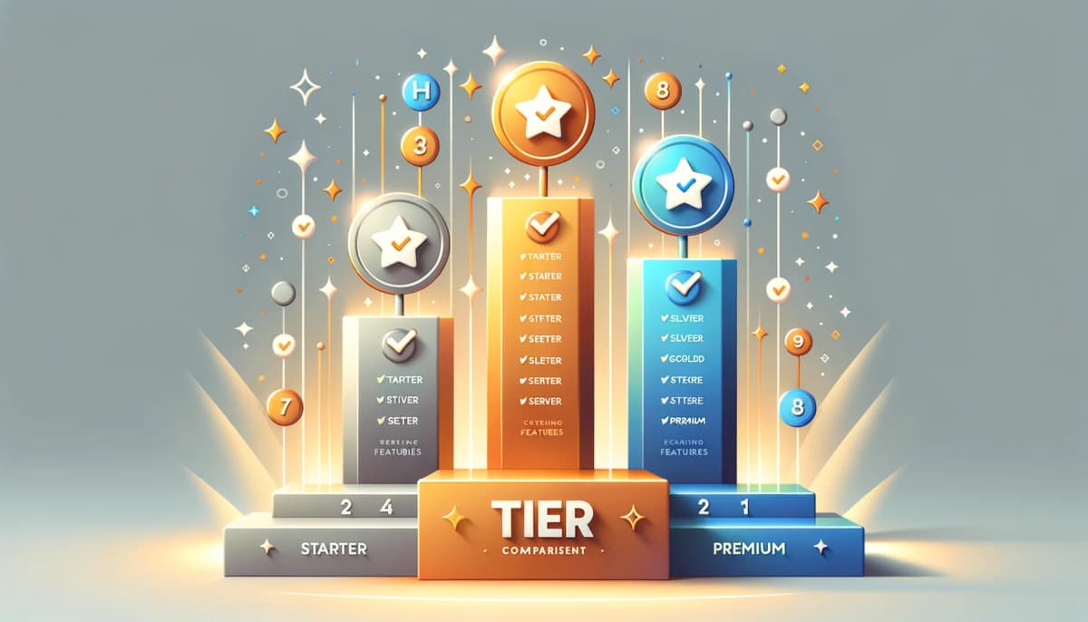 Comparison of Starter, Pro, and Premium tiers for Impresiones Twitter
