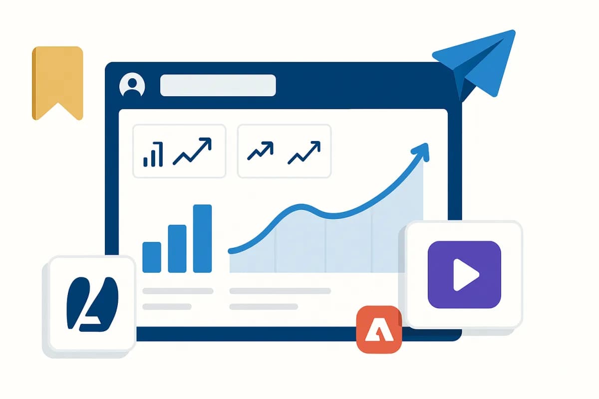 LinkedIn pack creadores mayo 2026 KPI Saves Sends analytics video covers newsletters animaciones anuncios profesionales Adobe Express video ads B2B